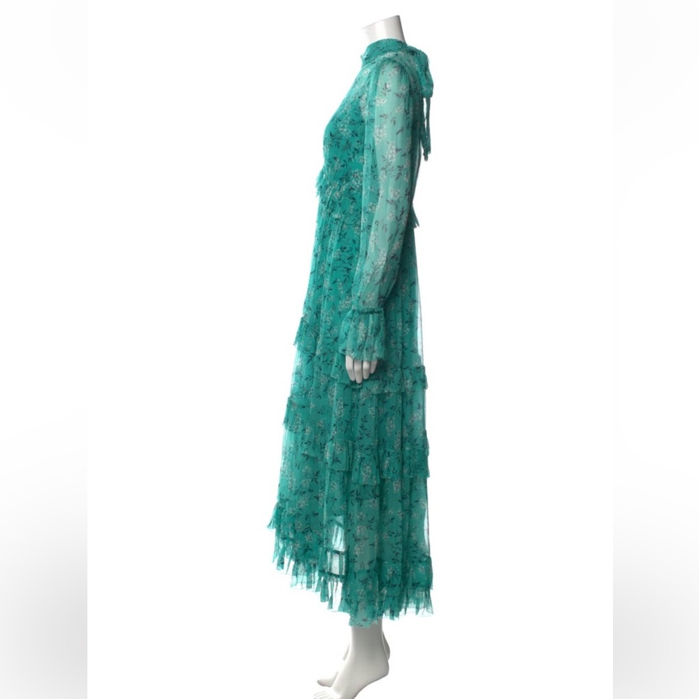 Zimmerman Moncur green silk dress with matching slip. Size m/2/6/8 - Picture 3 of 7
